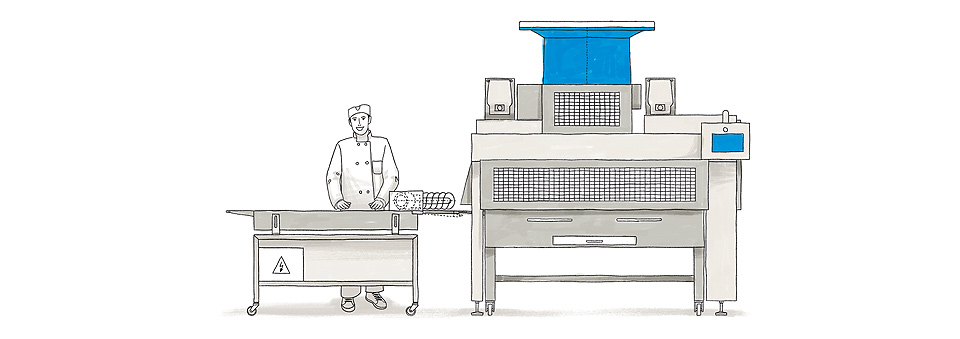 Brötchenanlage PANE PUR - Der Teigteiler für Brote und eckige Brötchen Brötchenanlage PANE PUR